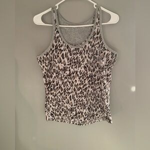 Womens Live Love Lounge Cheetah Print Tank Jogger Pockets Comfort Lounge Set M